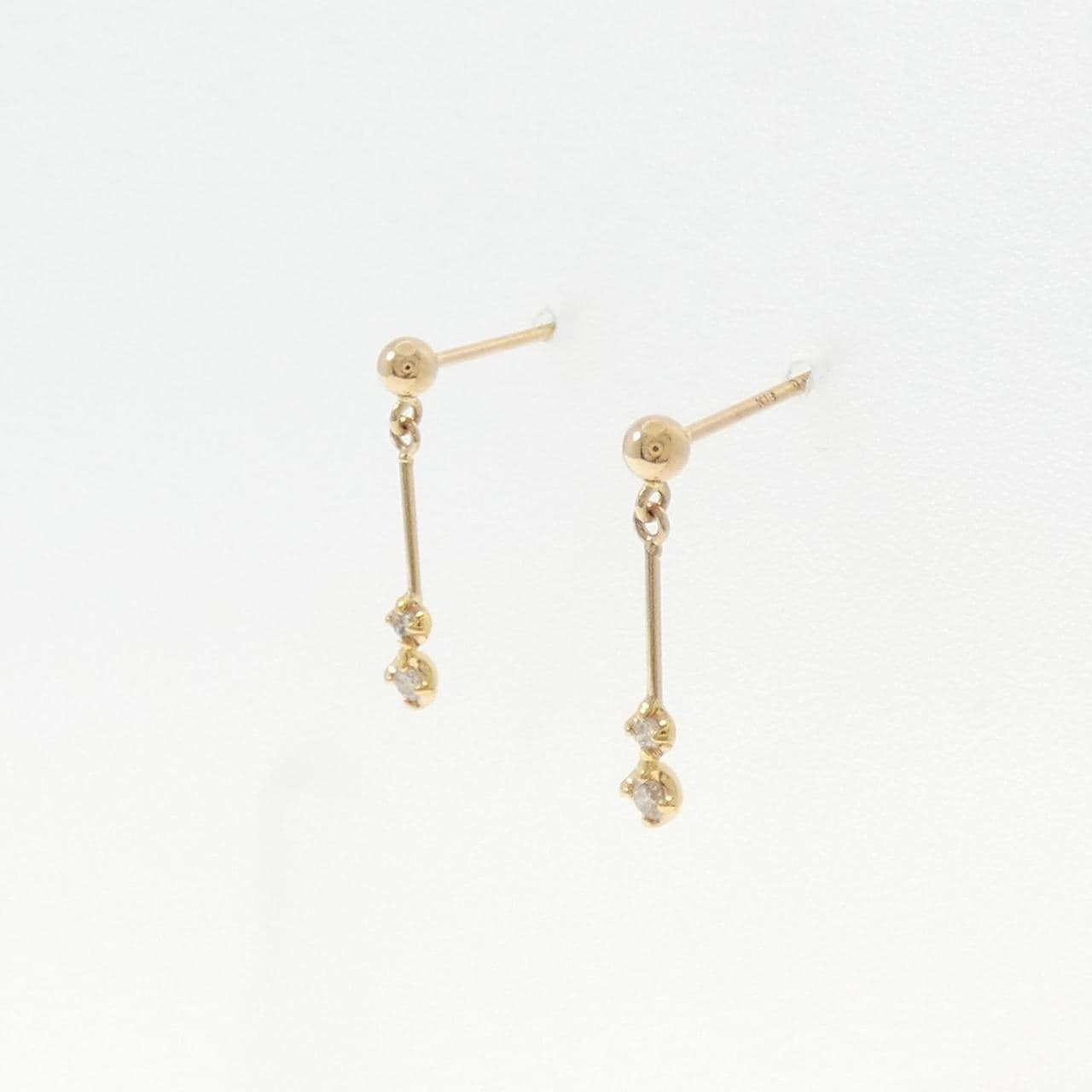 K18YG ダイヤモンド ピアス 0.06CT