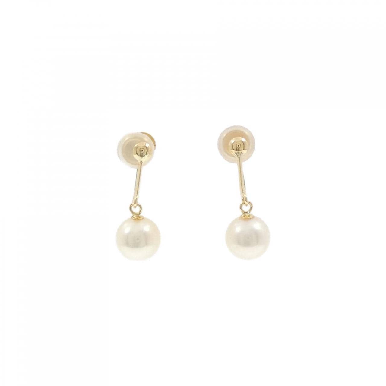 K18YG Akoya珍珠耳夹7.0 毫米