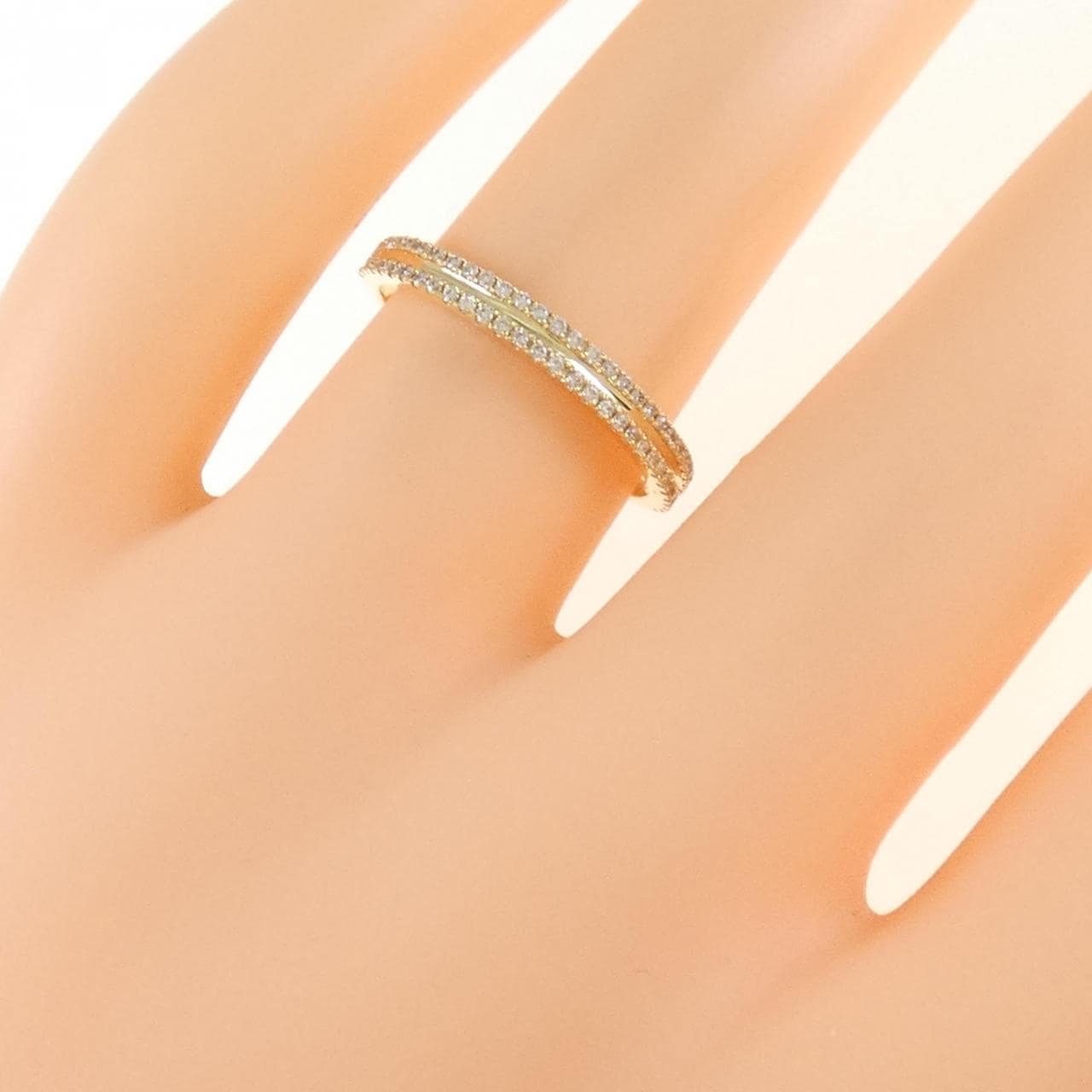 [BRAND NEW] K18YG Diamond ring 0.16CT