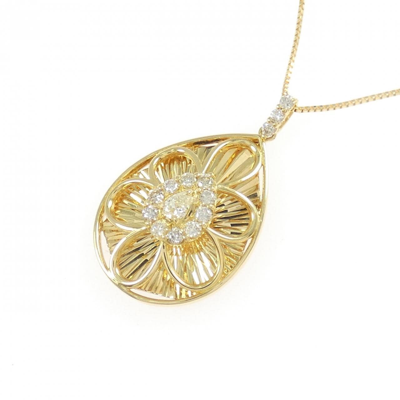 【新品】K18YG ダイヤモンド ネックレス 0.23CT