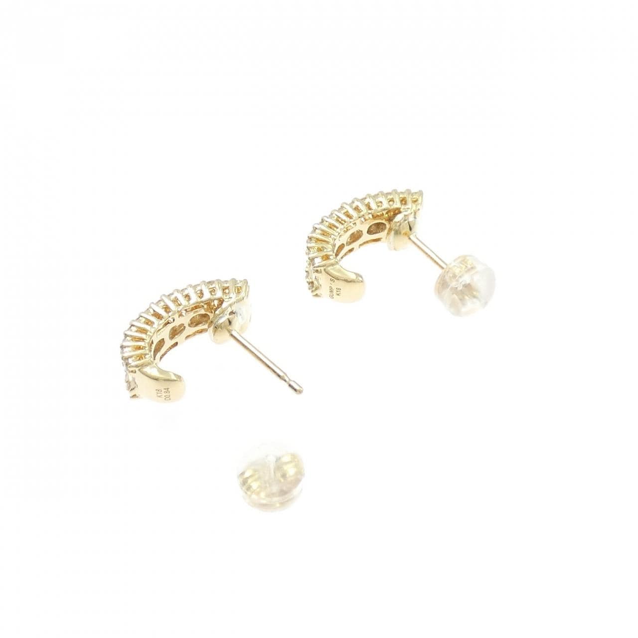 K18YG ダイヤモンド ピアス 0.84CT
