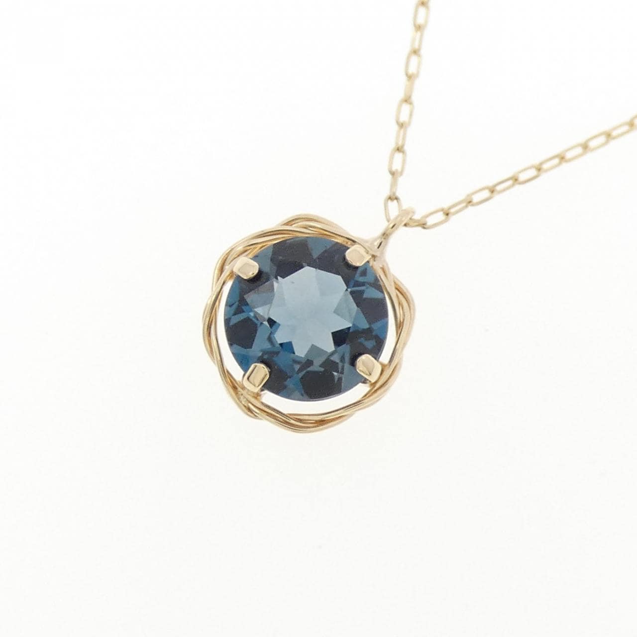 K10YG ブルートパーズ ネックレス