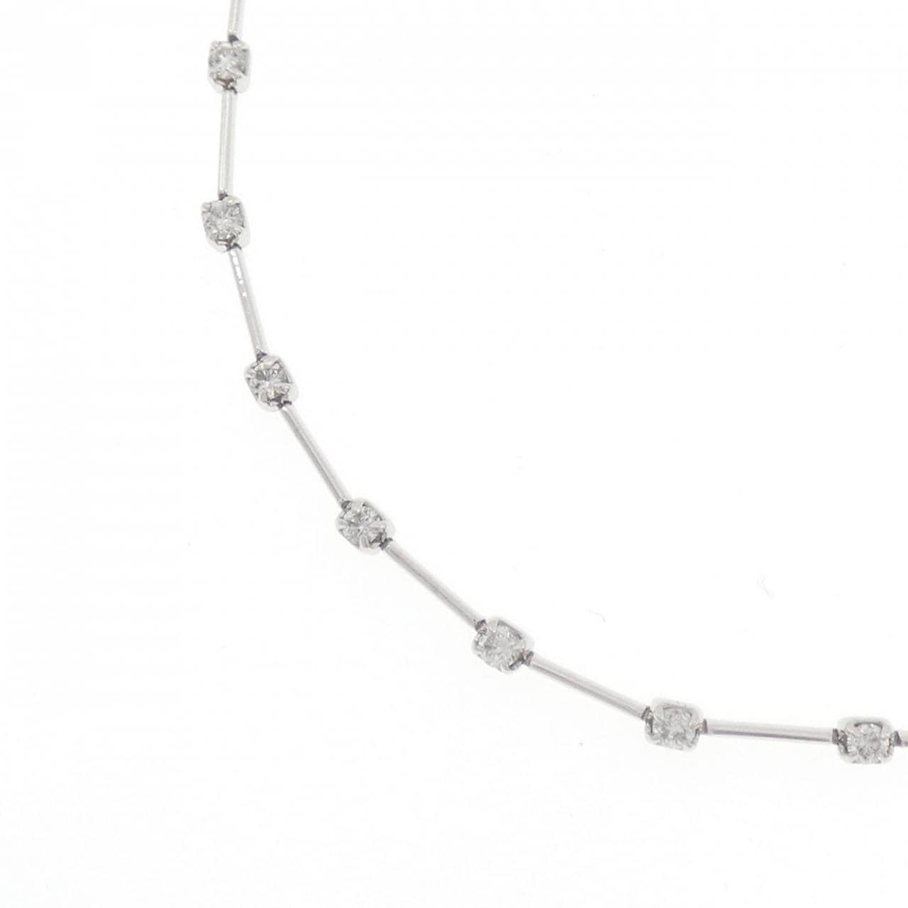 K18WG ダイヤモンド ネックレス 1.00CT