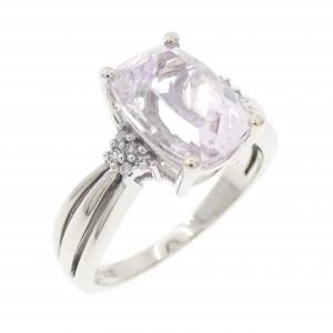 K18WG クンツァイト リング 2.7CT