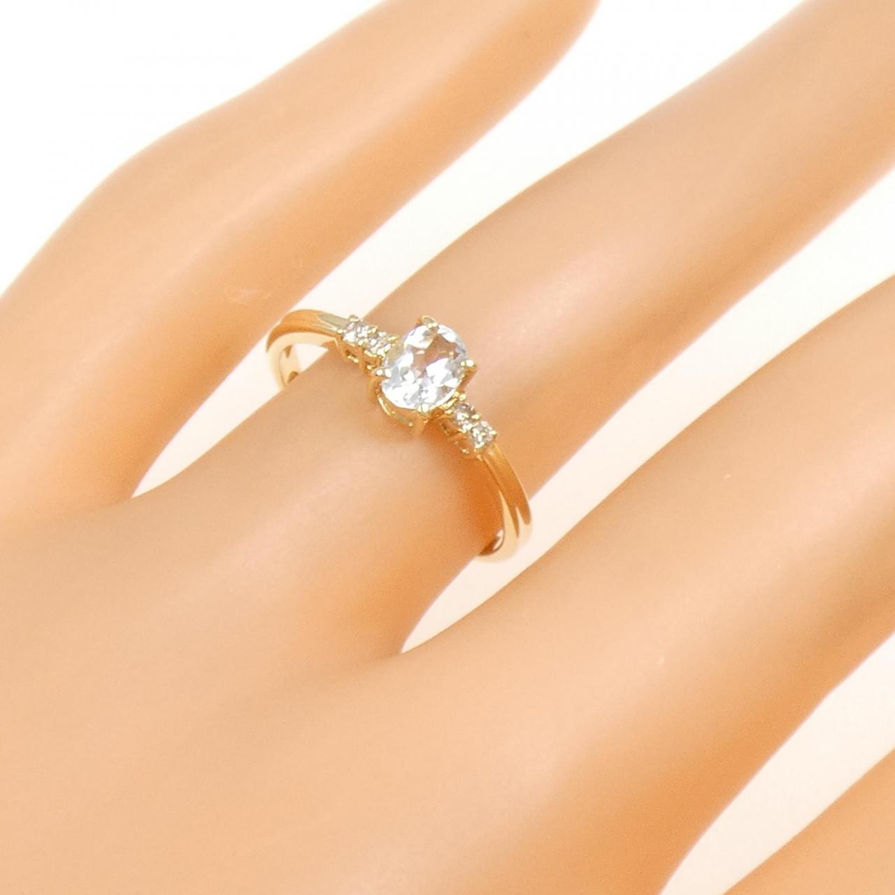 K18YG アクアマリン リング