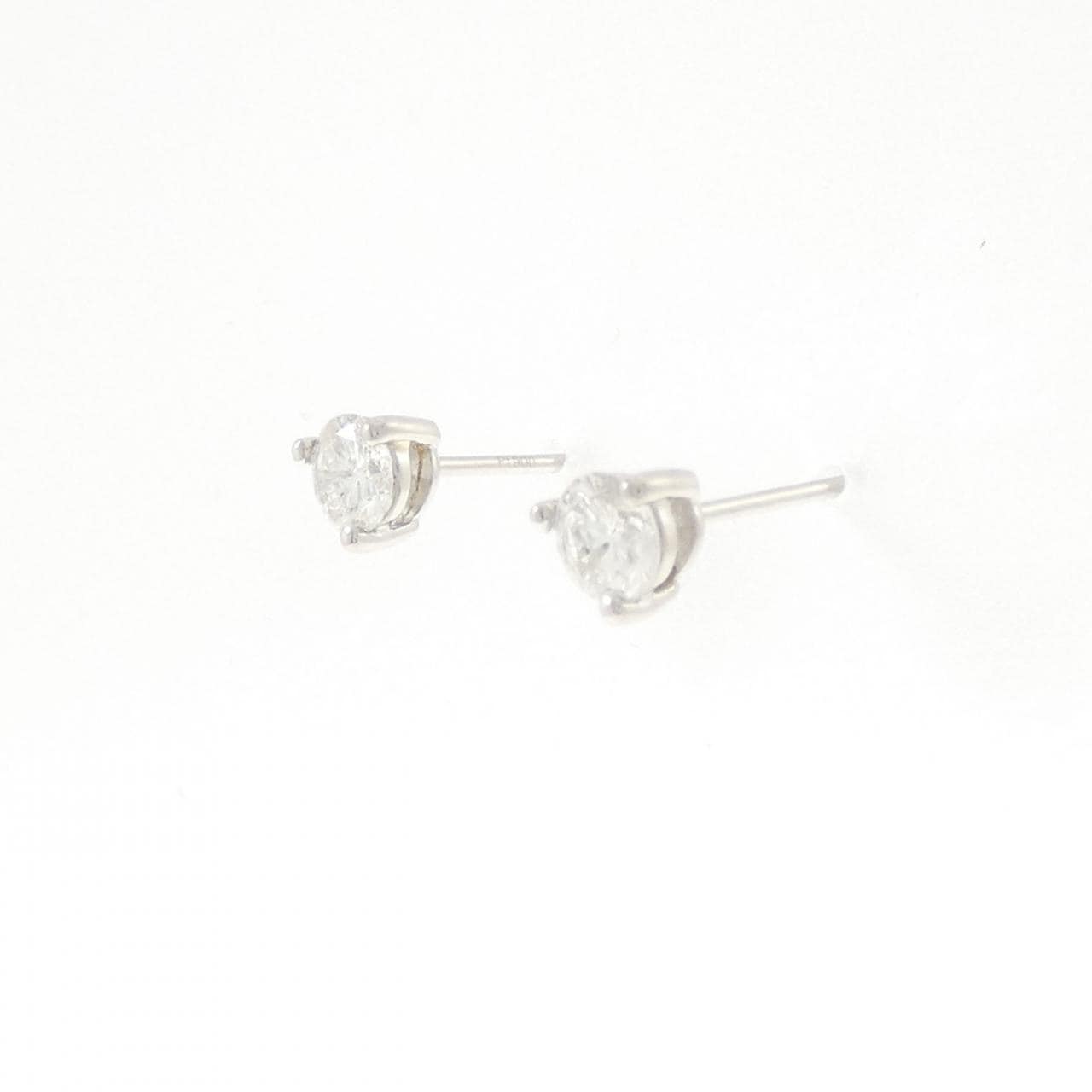 PT900 ソリティア ダイヤモンド ピアス 0.50CT