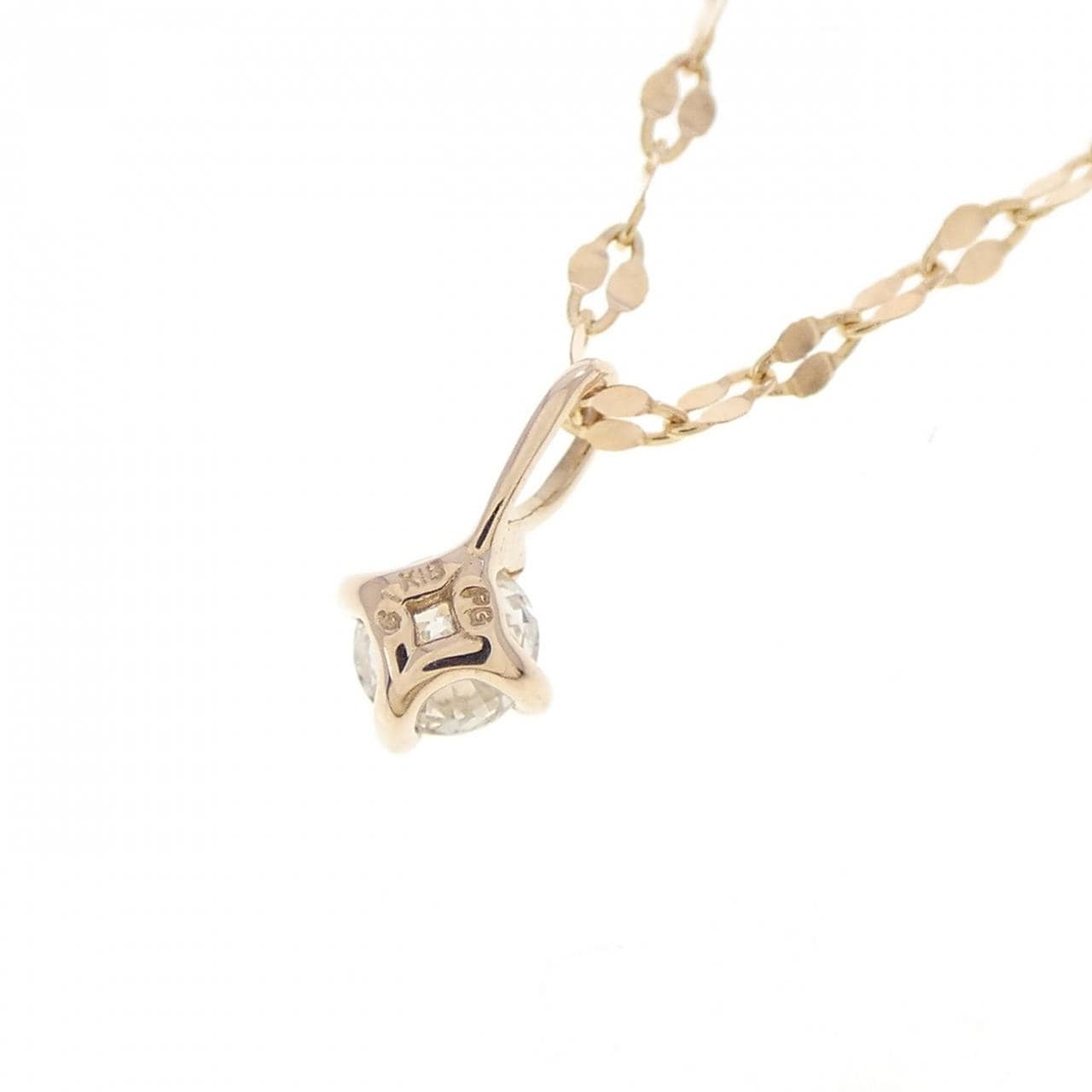 K18PG ダイヤモンド ネックレス 0.12CT