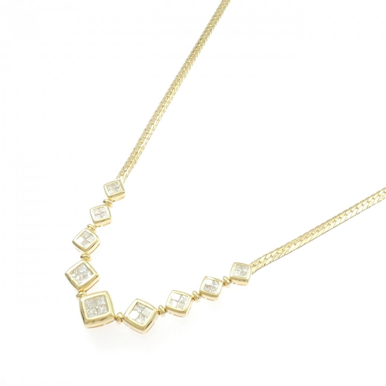 K18YG ダイヤモンド ネックレス 3.20CT