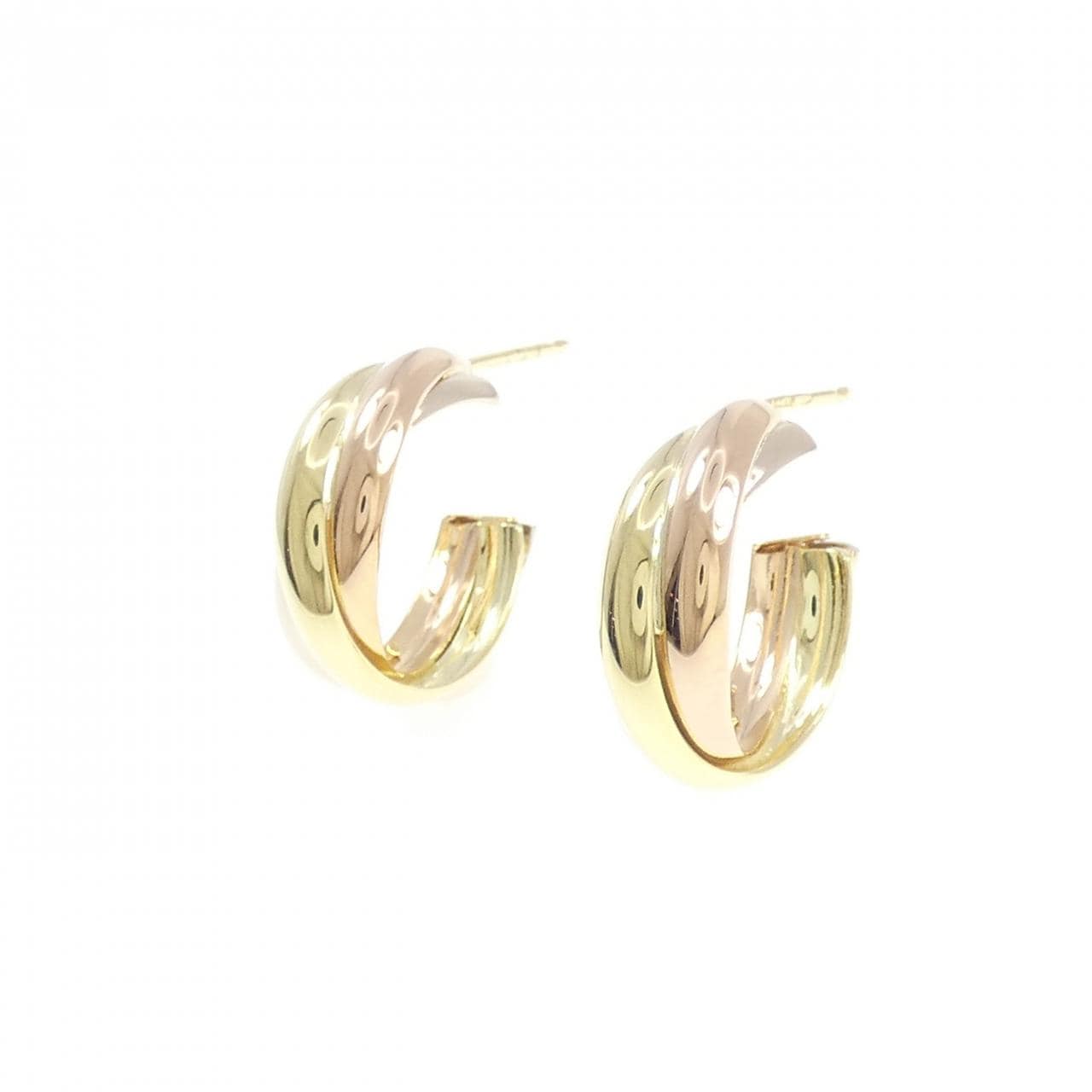 750 three color earrings