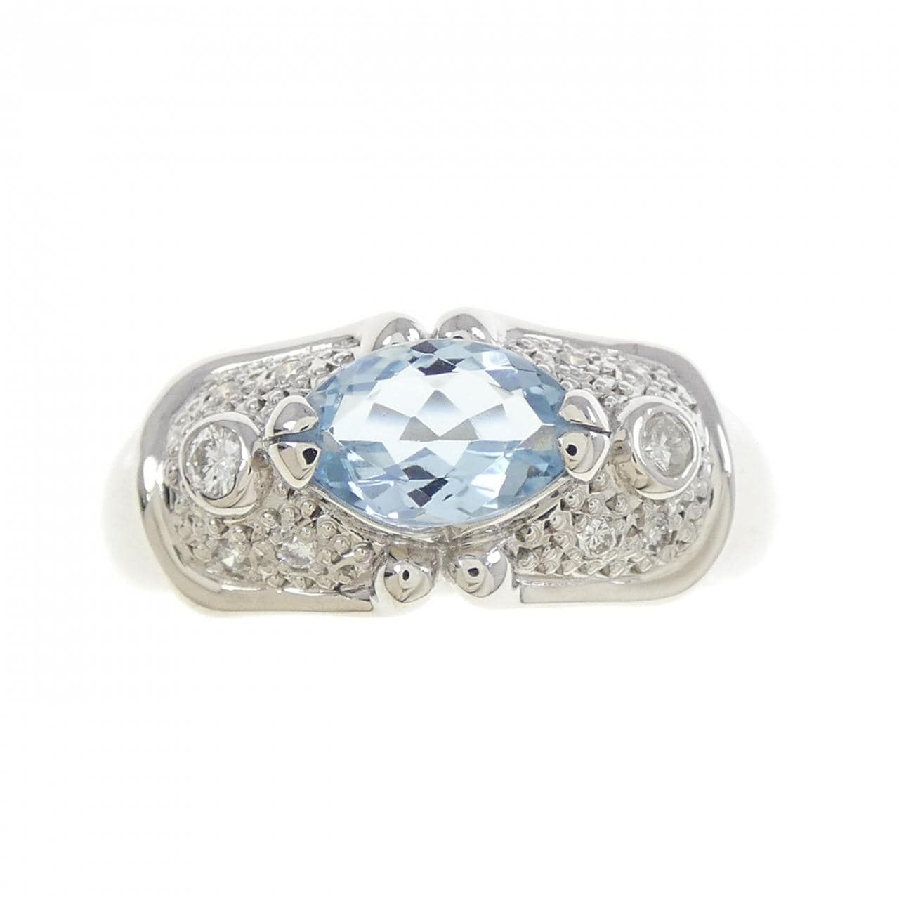 PT900 アクアマリン リング 0.65CT