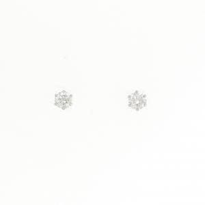PT900 ソリティア ダイヤモンド ピアス 0.30CT