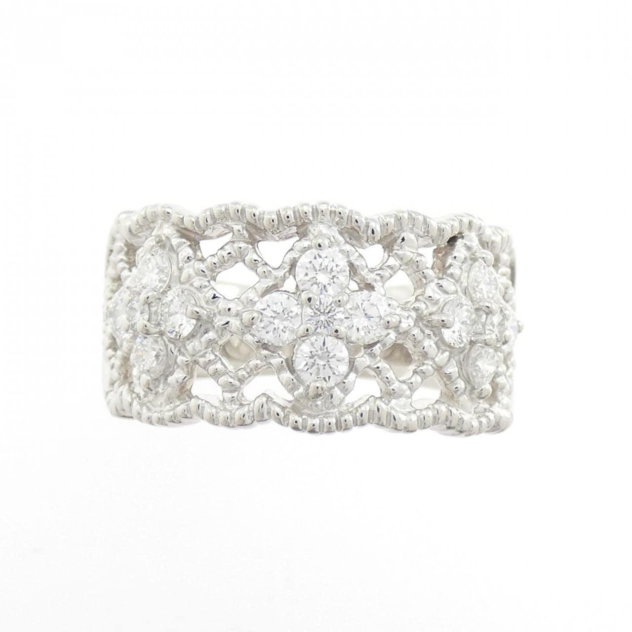 PT900 フラワー ダイヤモンド リング 0.60CT