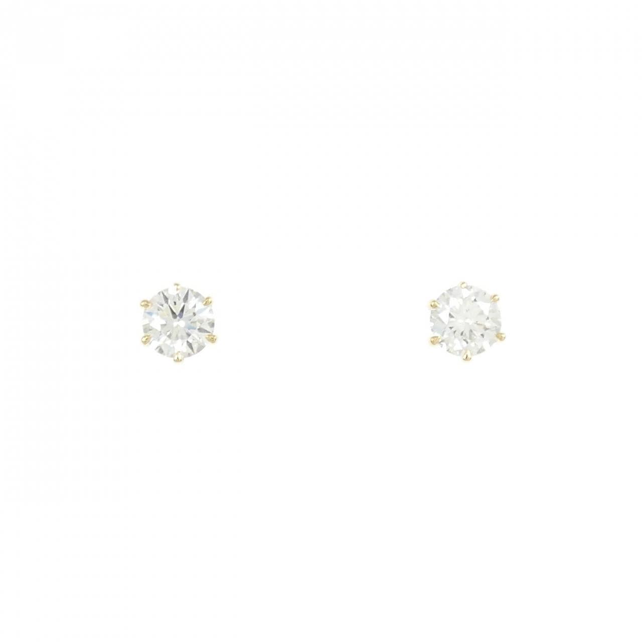【リメイク】K18YG/ST ダイヤモンド ピアス 0.204CT 0.208CT G-H SI1 EXT