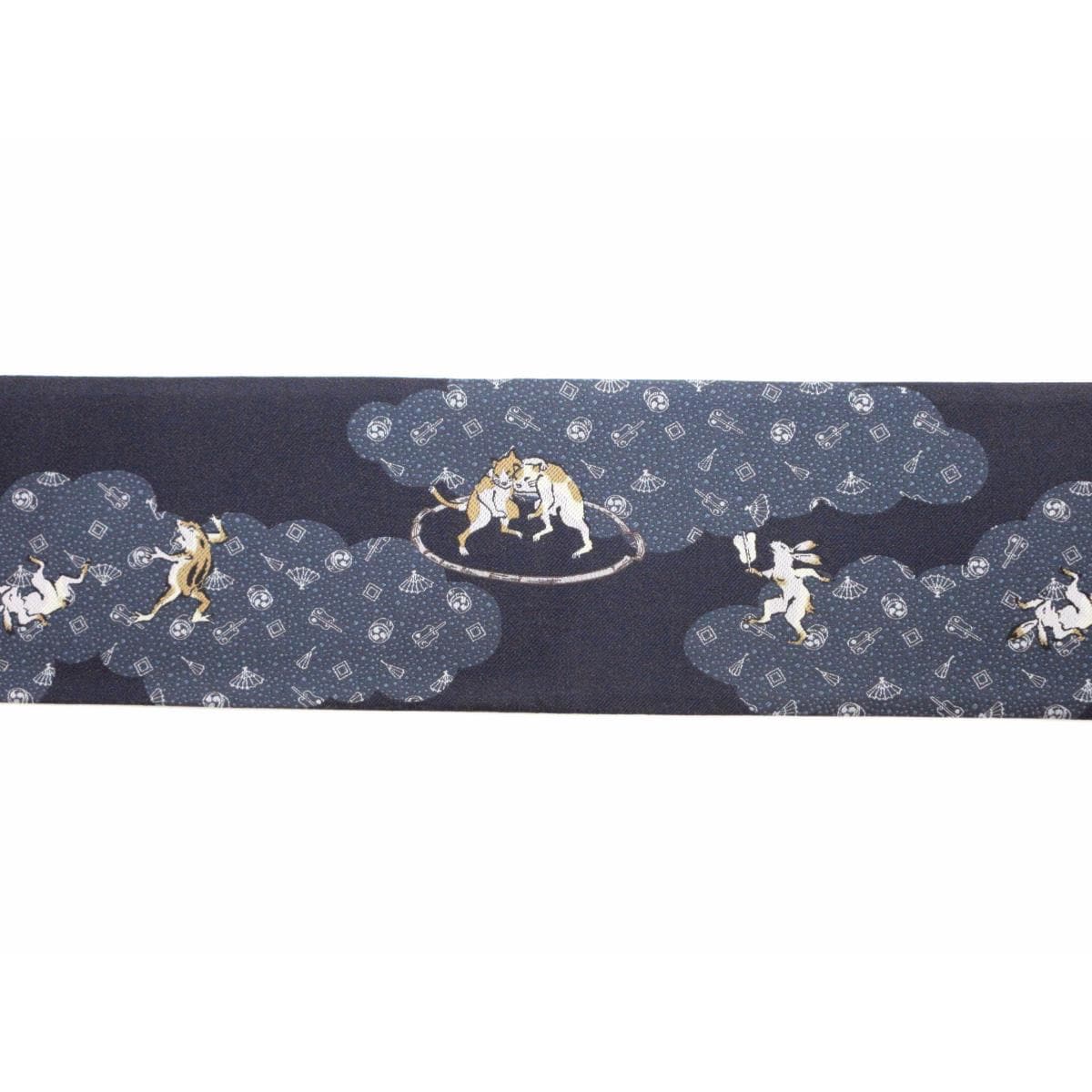 【新品】半幅帯　鳥獣戯画