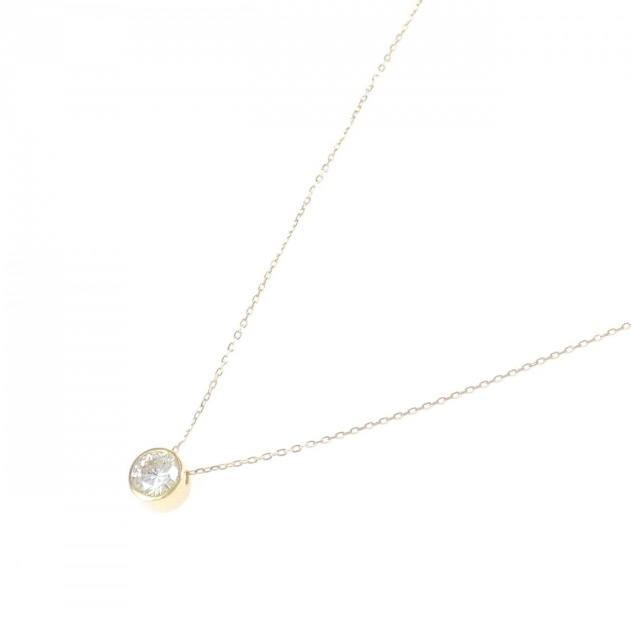K18YG ソリティア ダイヤモンド ネックレス 0.405CT