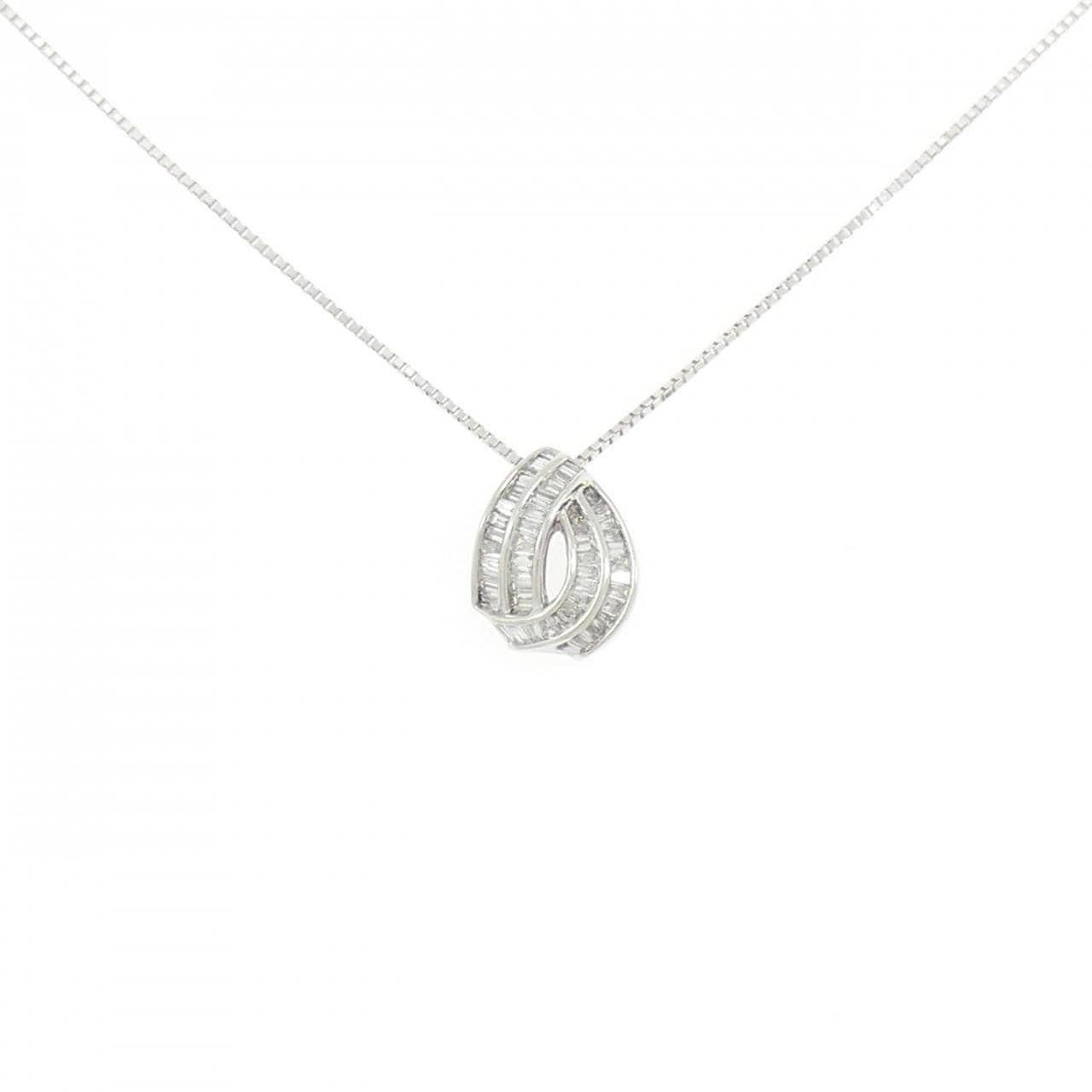 K18WG ダイヤモンド ネックレス 0.22CT