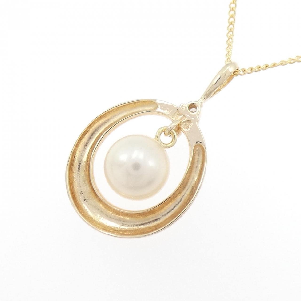 14K 黄金/585 Akoya珍珠项链 6.5 毫米