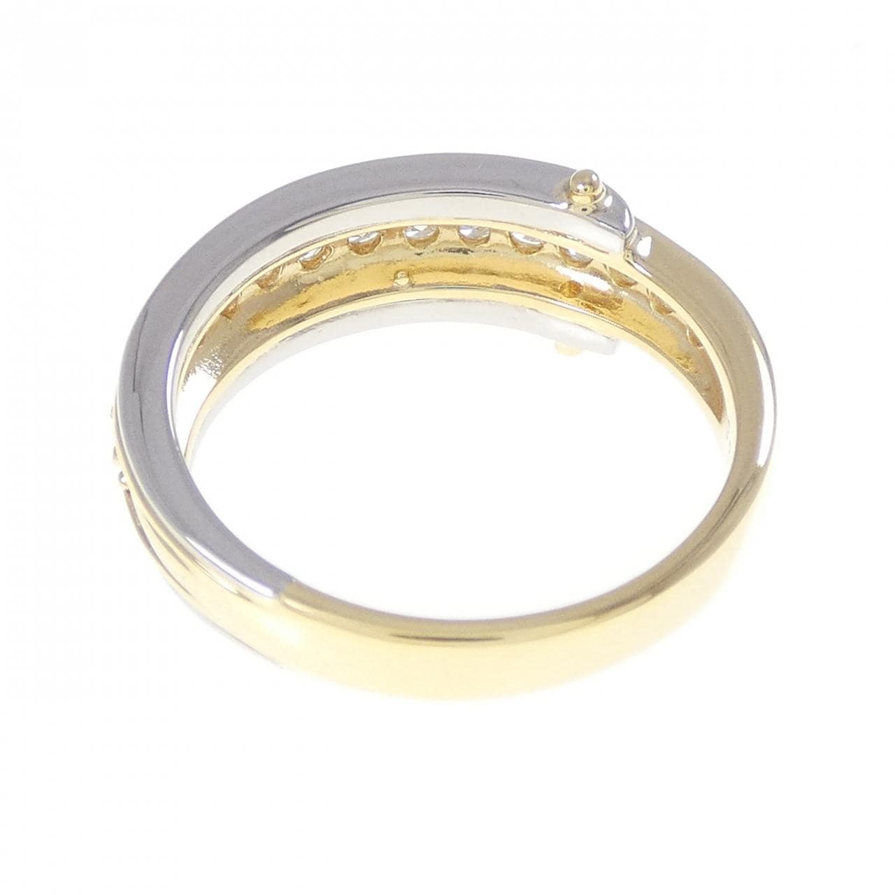 K18YG/PT900 ダイヤモンド リング 0.38CT
