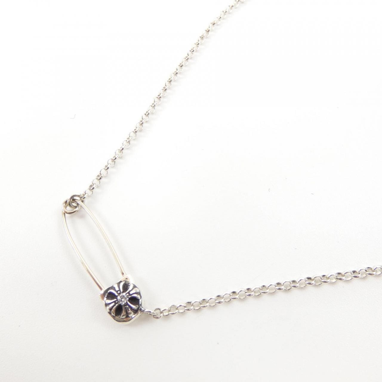 クロムハーツ CHROME HEARTS CHAIN SAFETY PIN CH PLS I16 DMND SNGL 205159902SLVI16212 NECKLACE