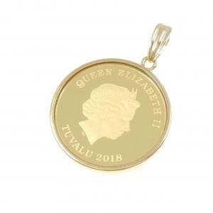 K18YG(枠) コイン ペンダント