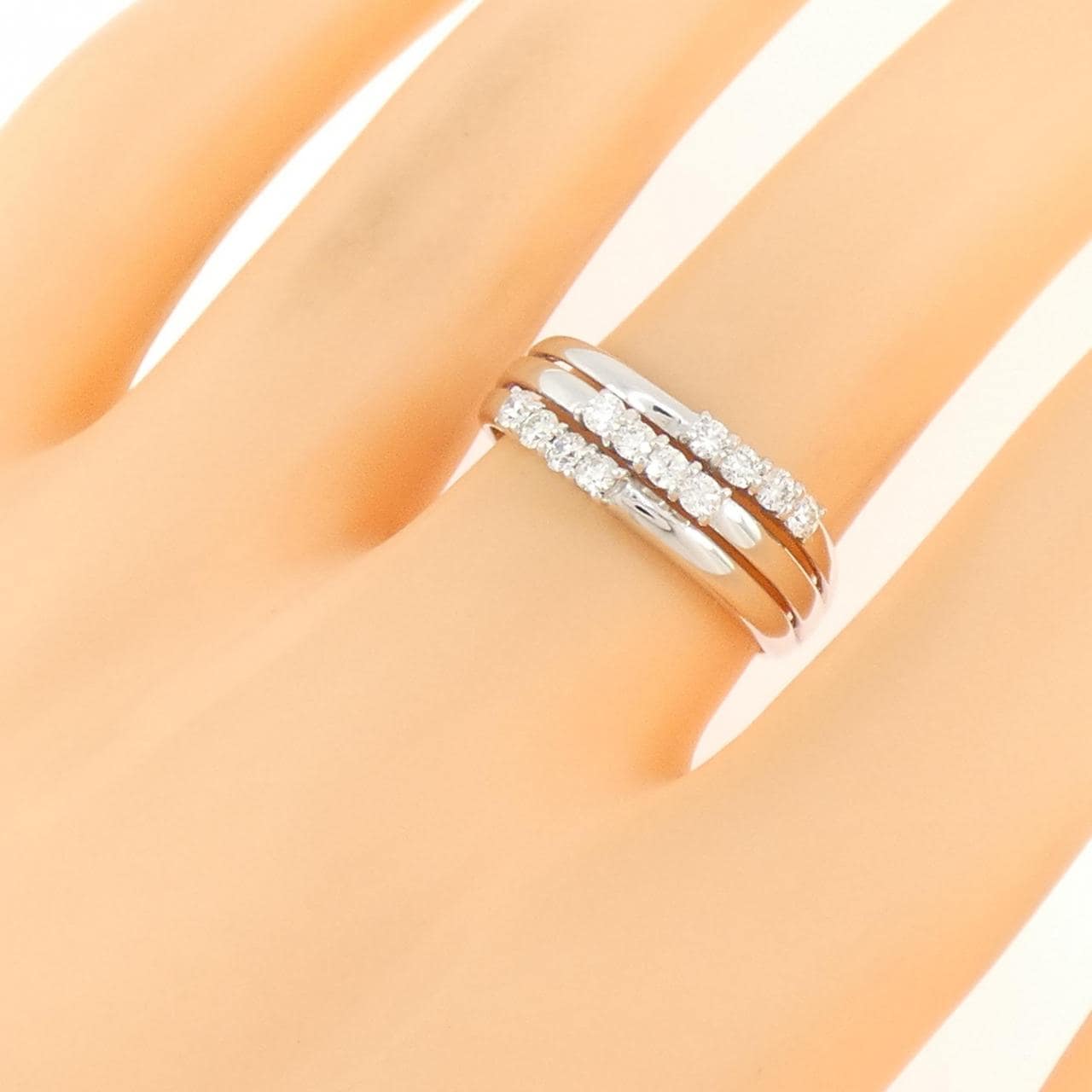 K18WG ダイヤモンド リング 0.36CT