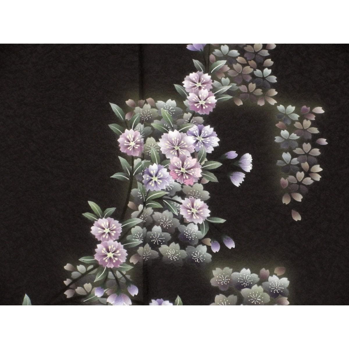 単衣　訪問着　友禅加工刺繍入り