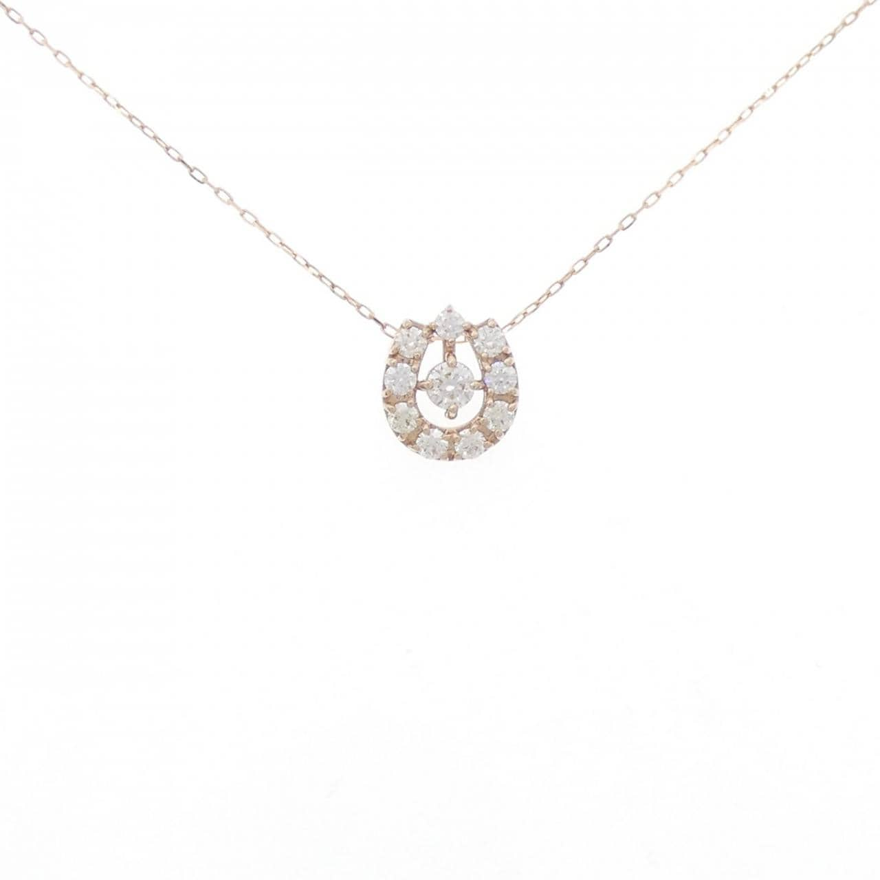 [BRAND NEW] K18PG Diamond necklace 0.25CT