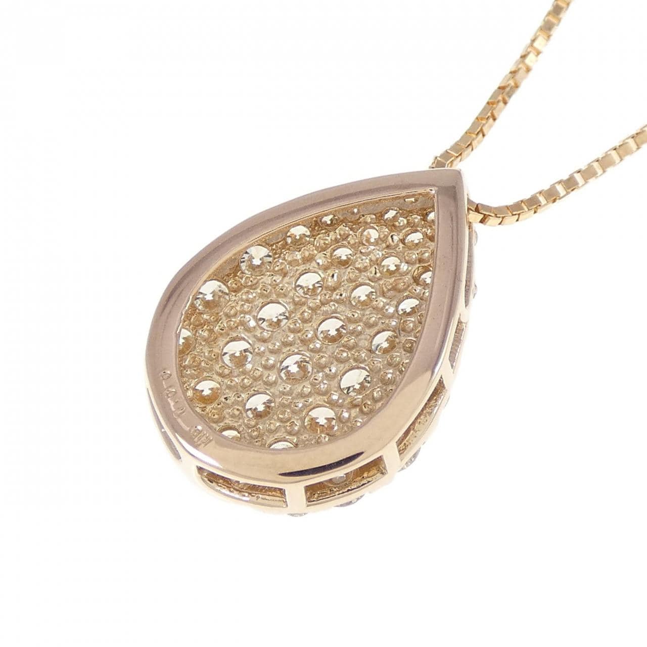 K18PG pave Diamond necklace 1.00CT