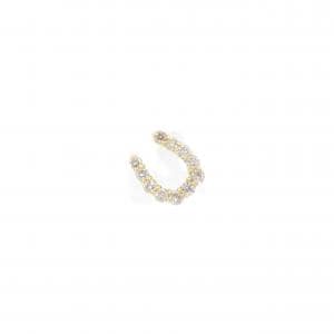 K18YG ホースシュー ダイヤモンド ピアス 0.15CT 片耳