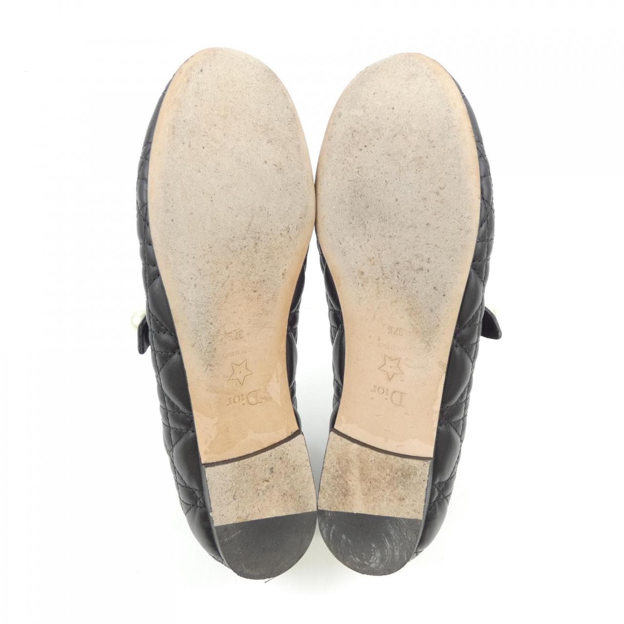 クリスチャンディオール CHRISTIAN DIOR CANNAGE QUILTED DIOR BALLET フラットシューズ