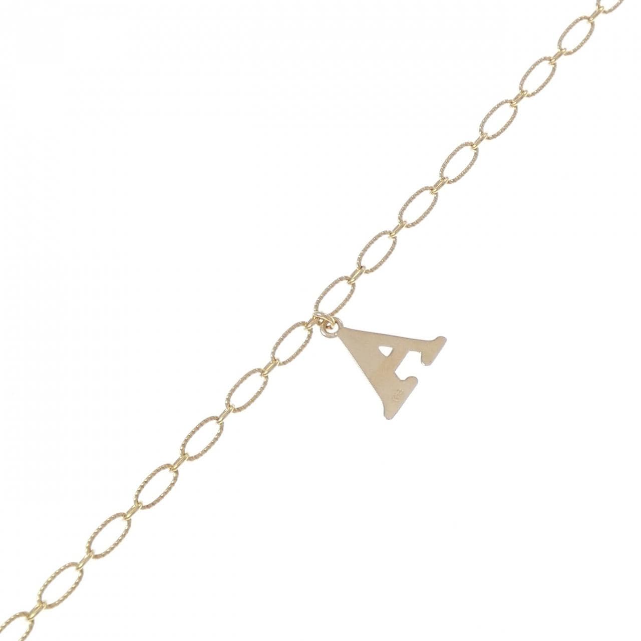 K18YG Initial A Bracelet
