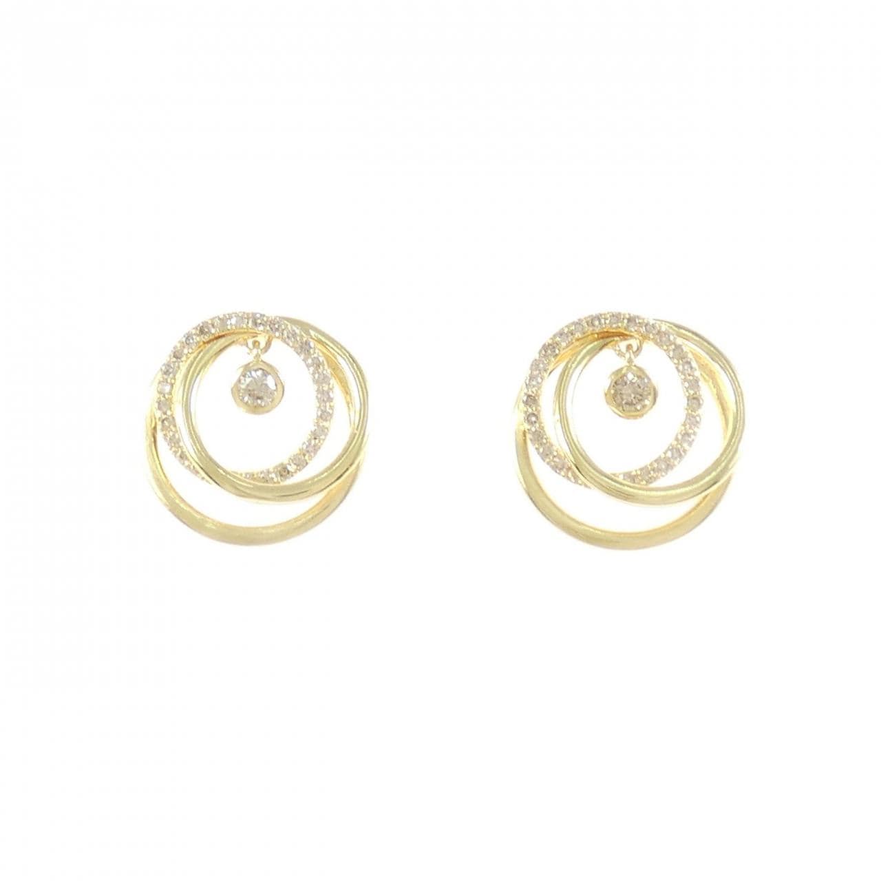 K18YG ダイヤモンド ピアス 0.32CT