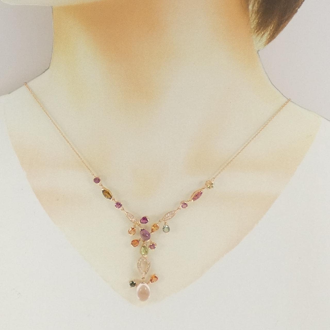 750PG カラーストーン ネックレス