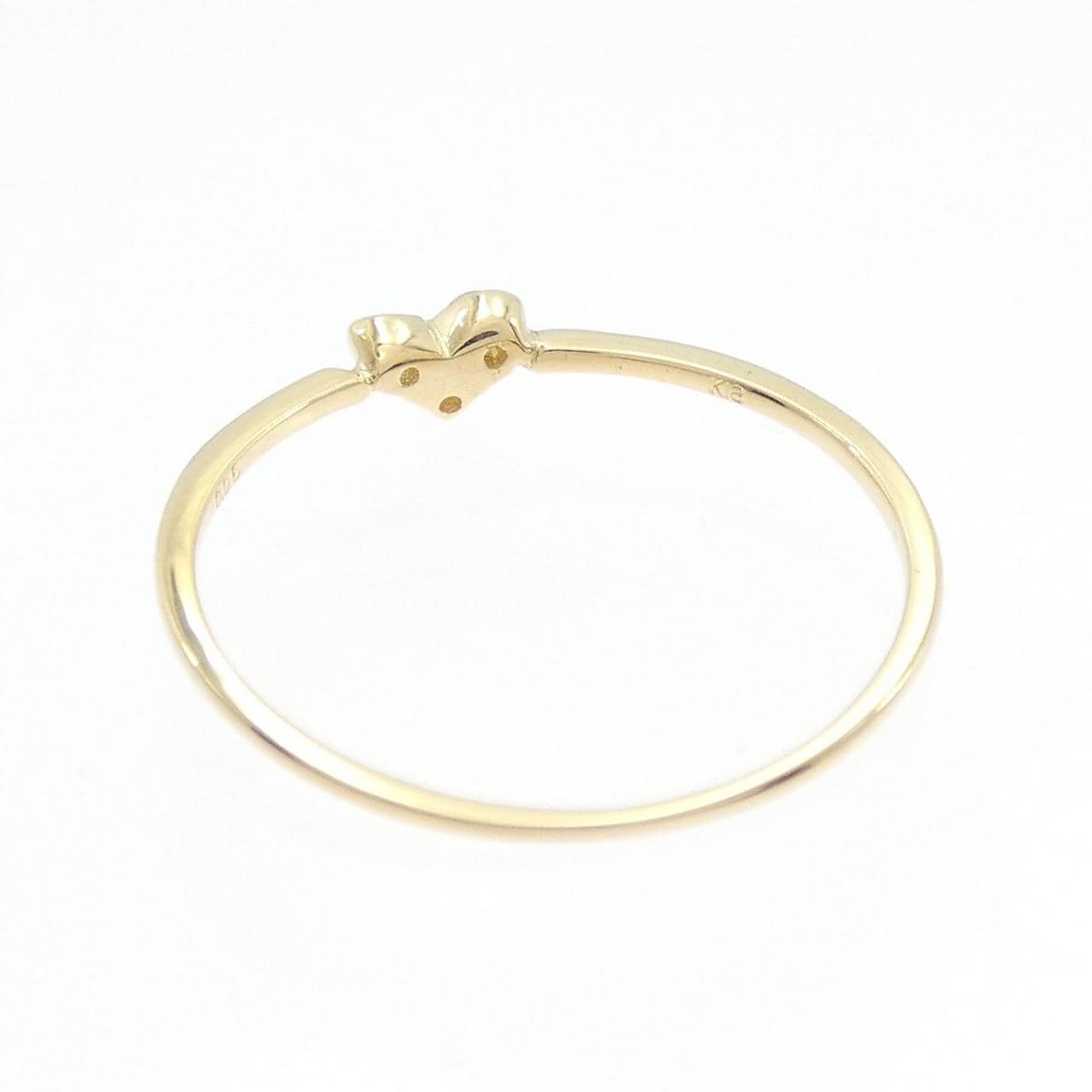 【再加工款】K18YG心形鑽石戒指 0.05克拉