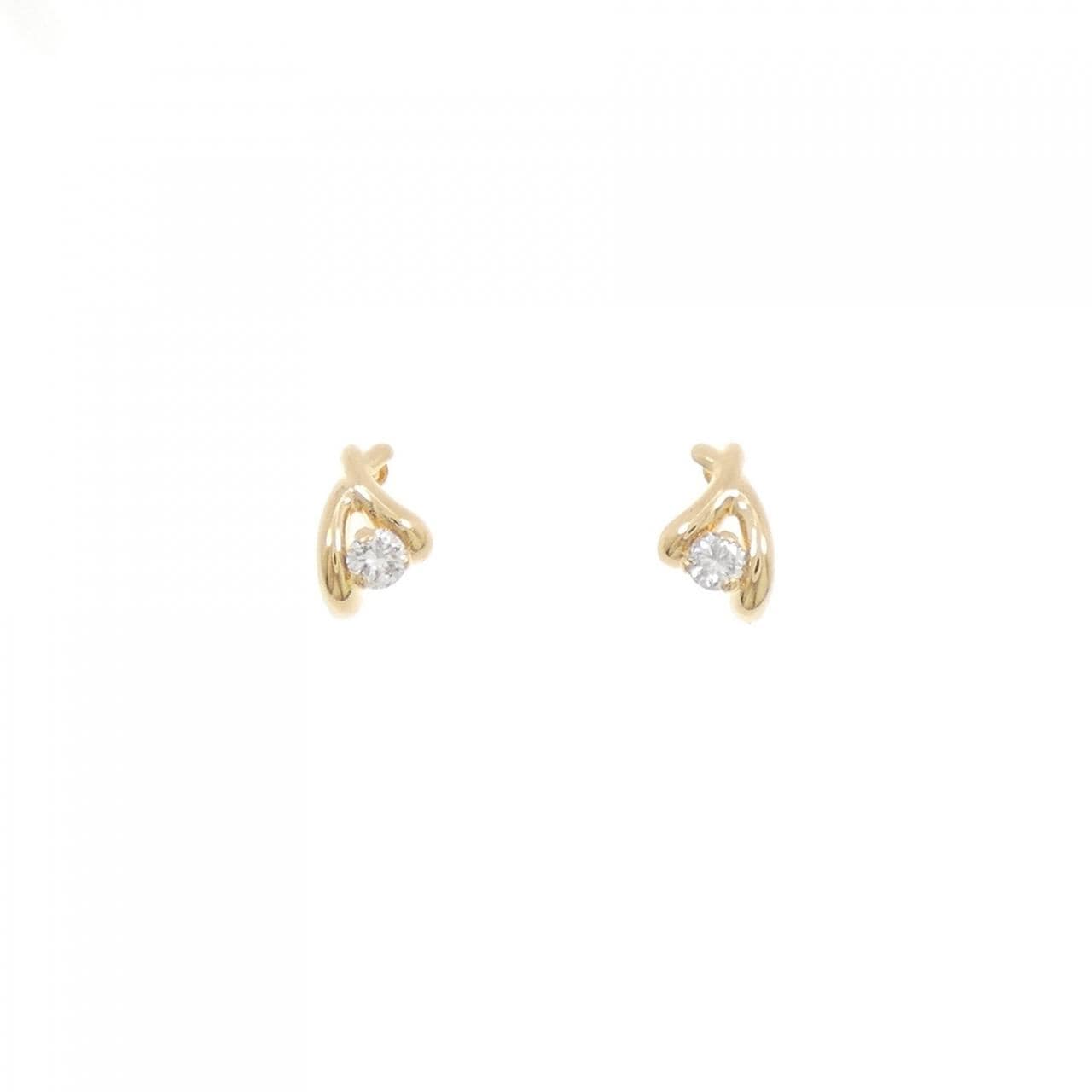 K18YG ダイヤモンド ピアス 0.10CT