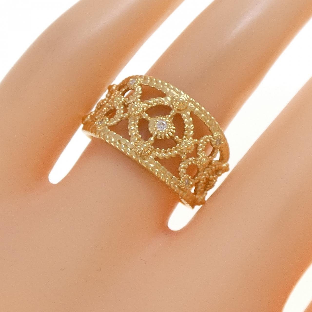 K18YG ダイヤモンド リング 0.05CT