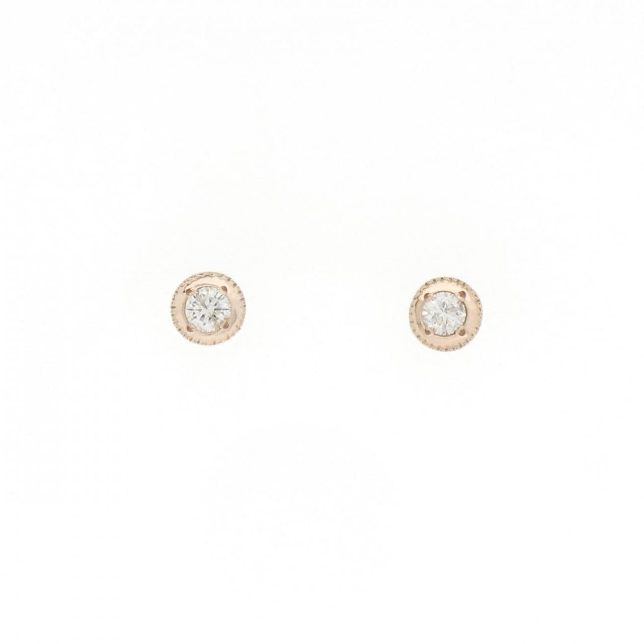 K10PG ダイヤモンド ピアス 0.20CT