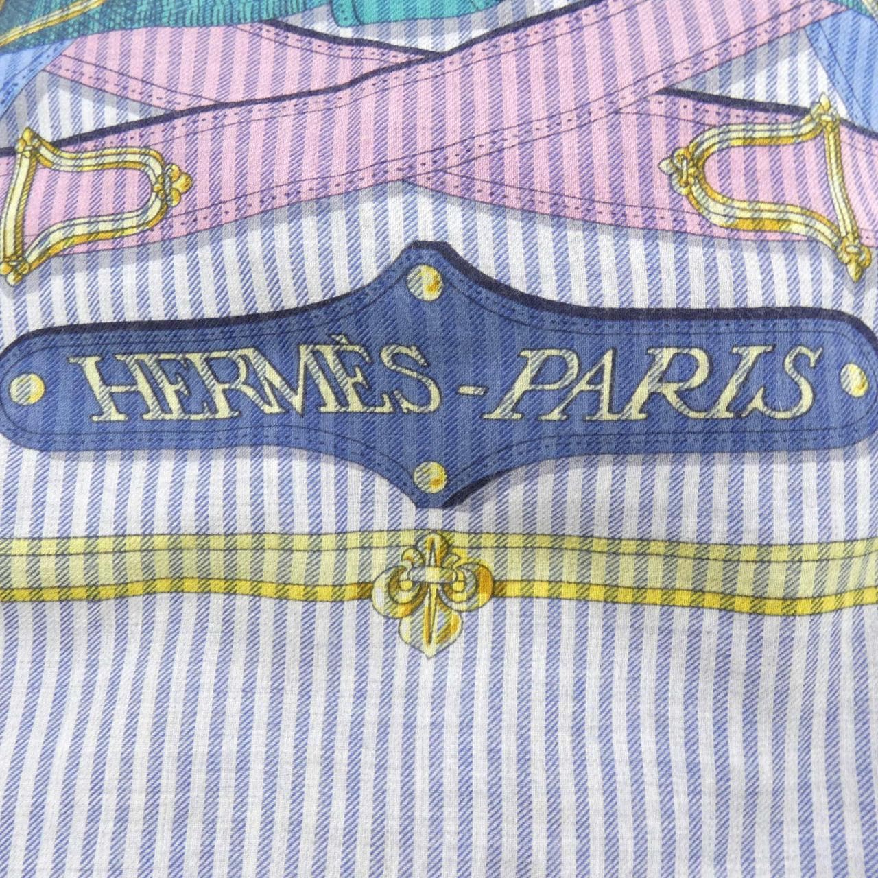 エルメス HERMES CAVALCADOUR RAYURE H243720S カレジェアン140 ショール