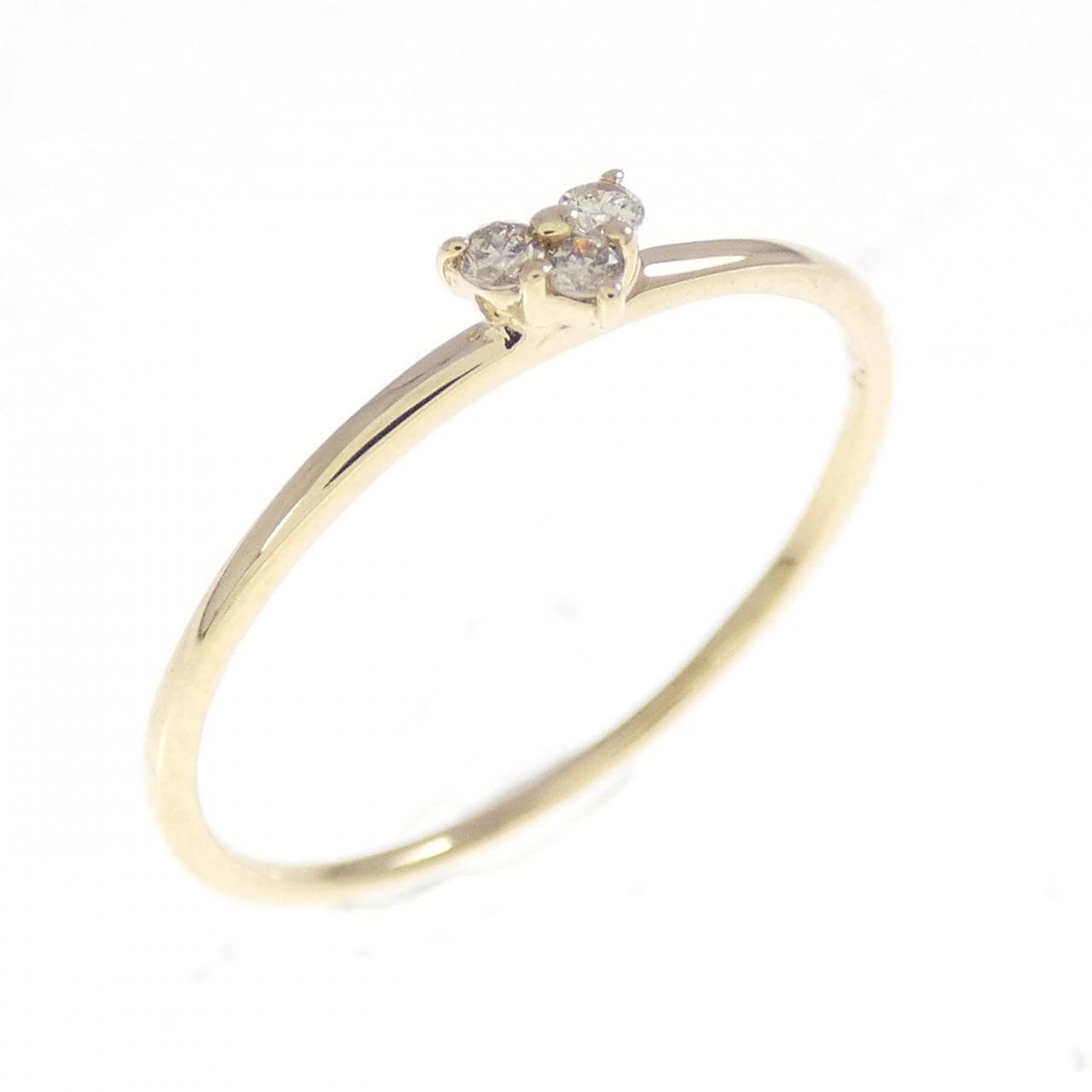 K10YG ハート ダイヤモンド リング 0.03CT