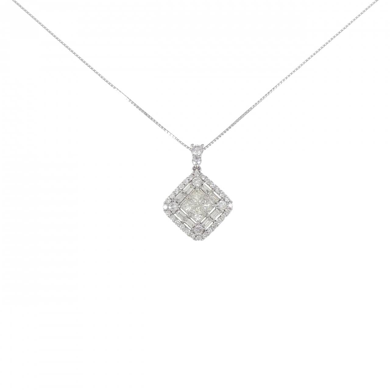 【新品】PT900/PT850 ダイヤモンド ネックレス 0.80CT