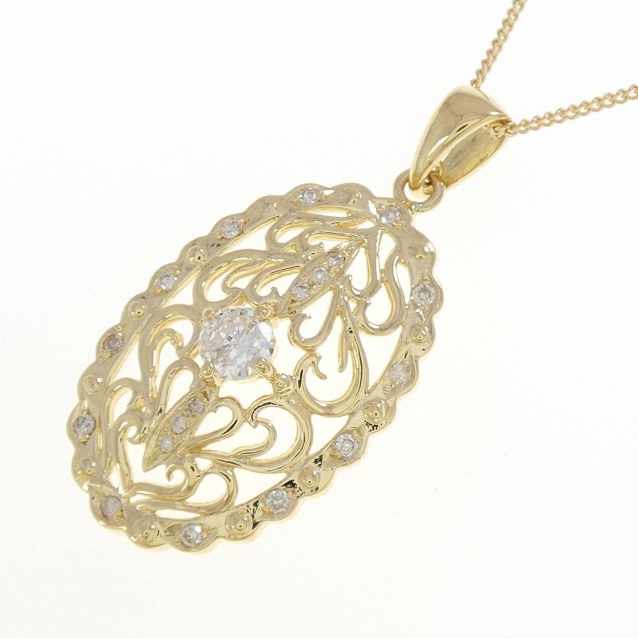 K18YG ダイヤモンド ネックレス 0.222CT