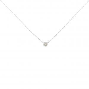 K10WG ソリティア ダイヤモンド ネックレス 0.10CT