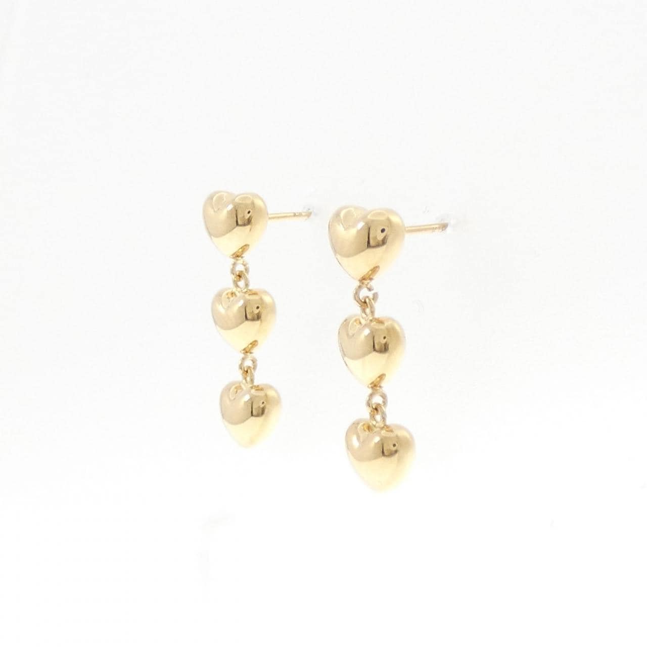 K18YG ハート ピアス