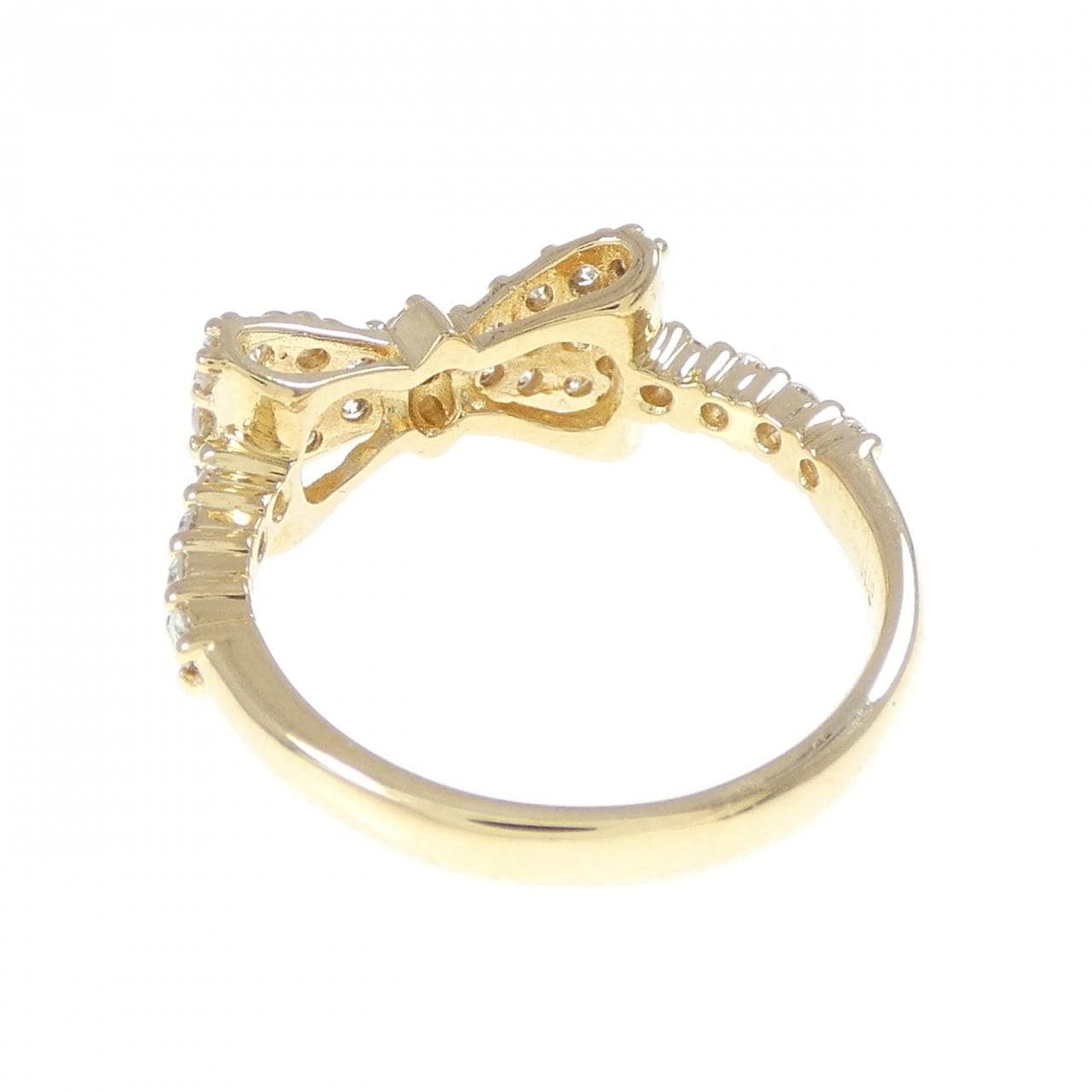 K18YG リボン ダイヤモンド リング 0.50CT