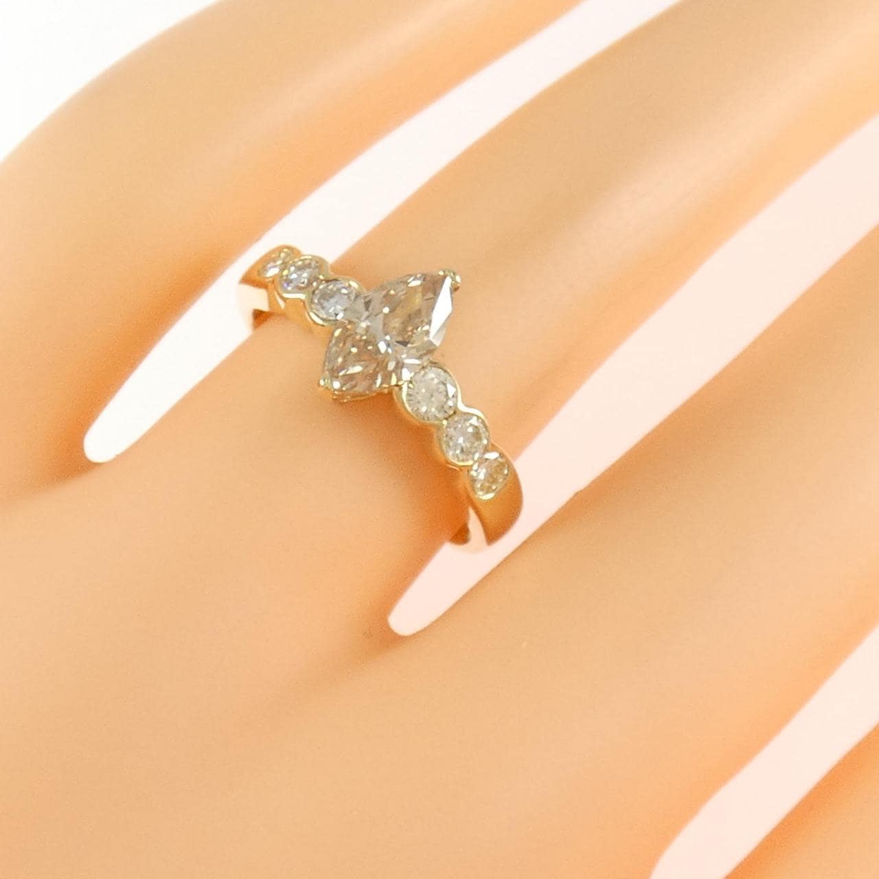 K18YG ダイヤモンド リング 0.678CT