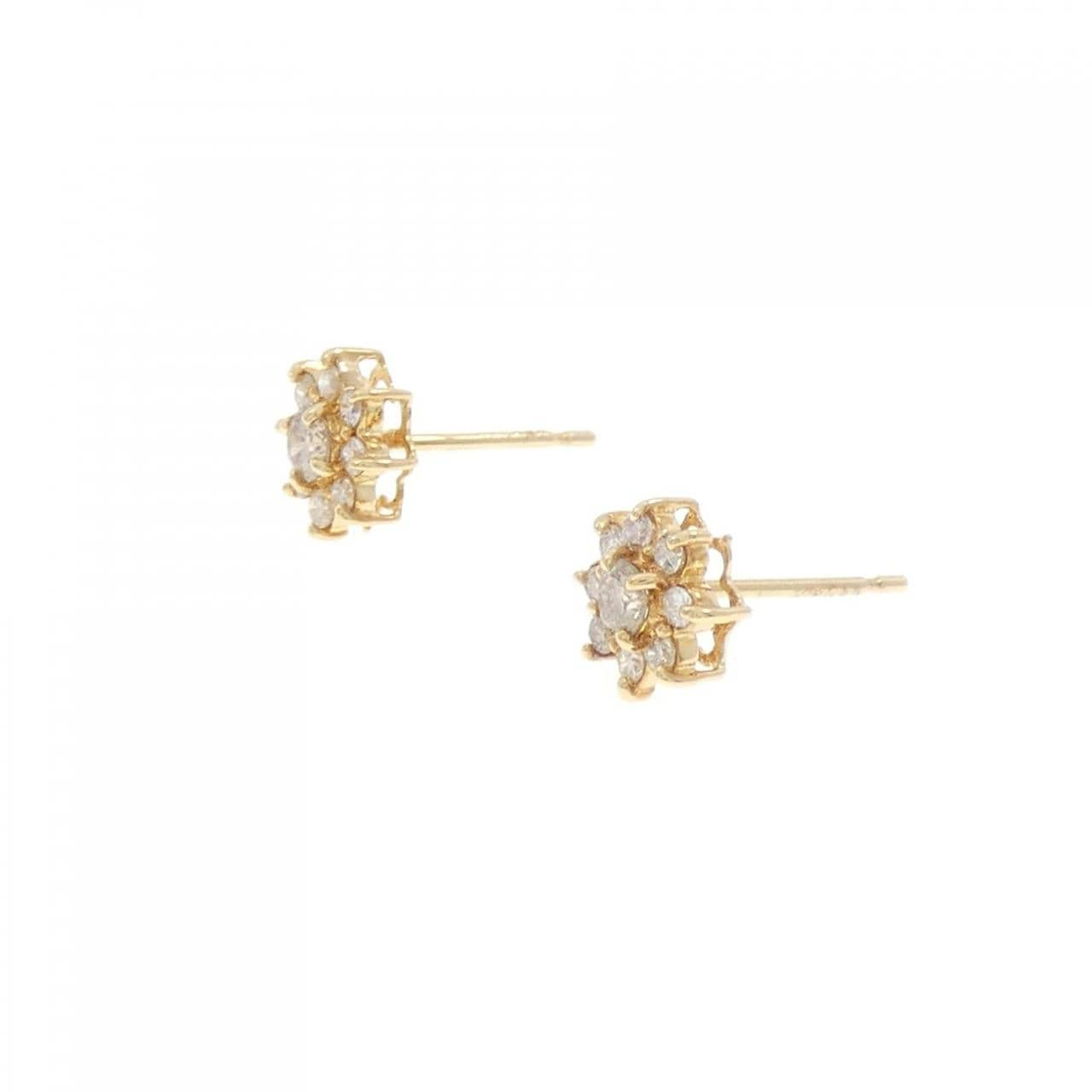 [BRAND NEW] K18YG Diamond earrings 0.20CT