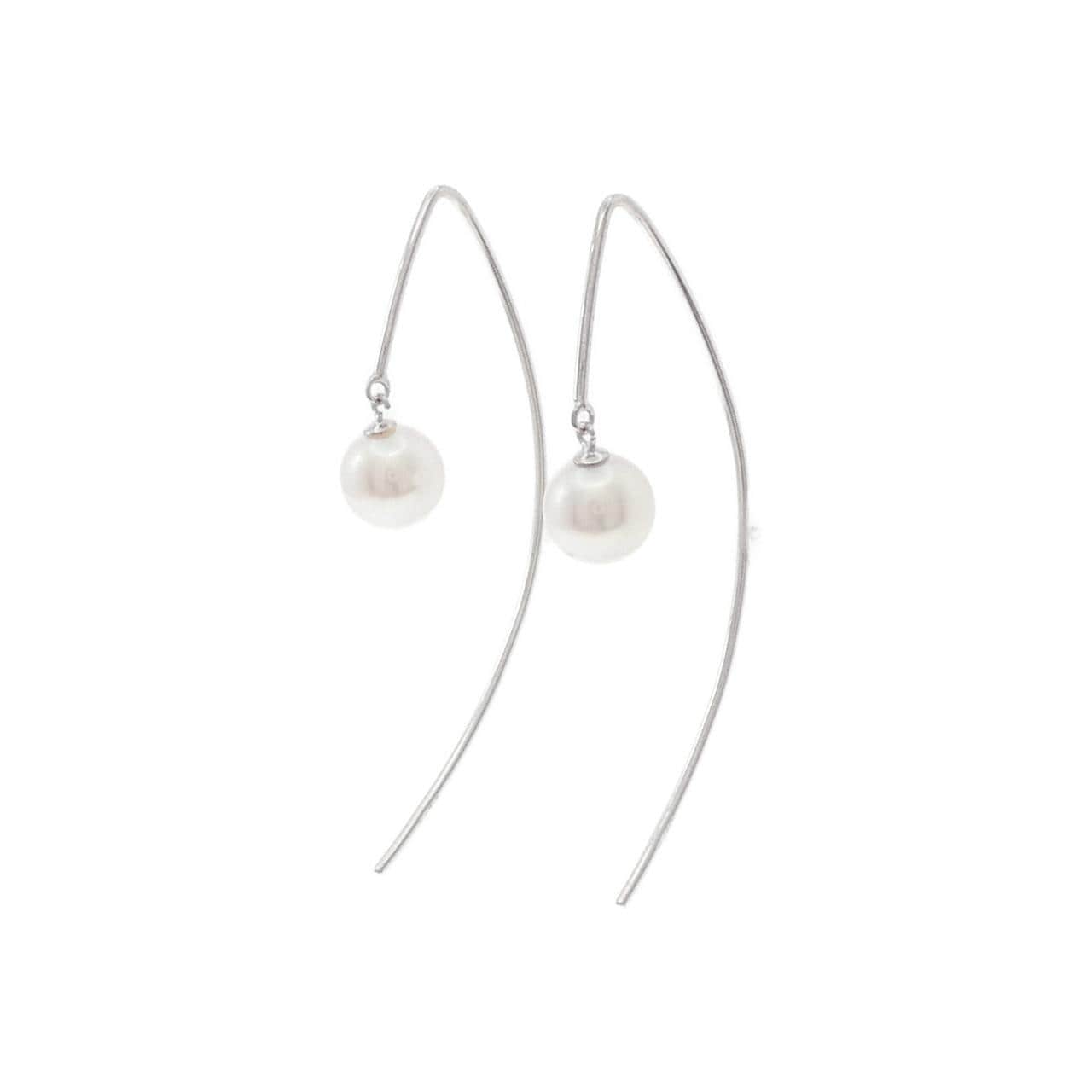 K14WG Akoya珍珠耳环 6.1 毫米