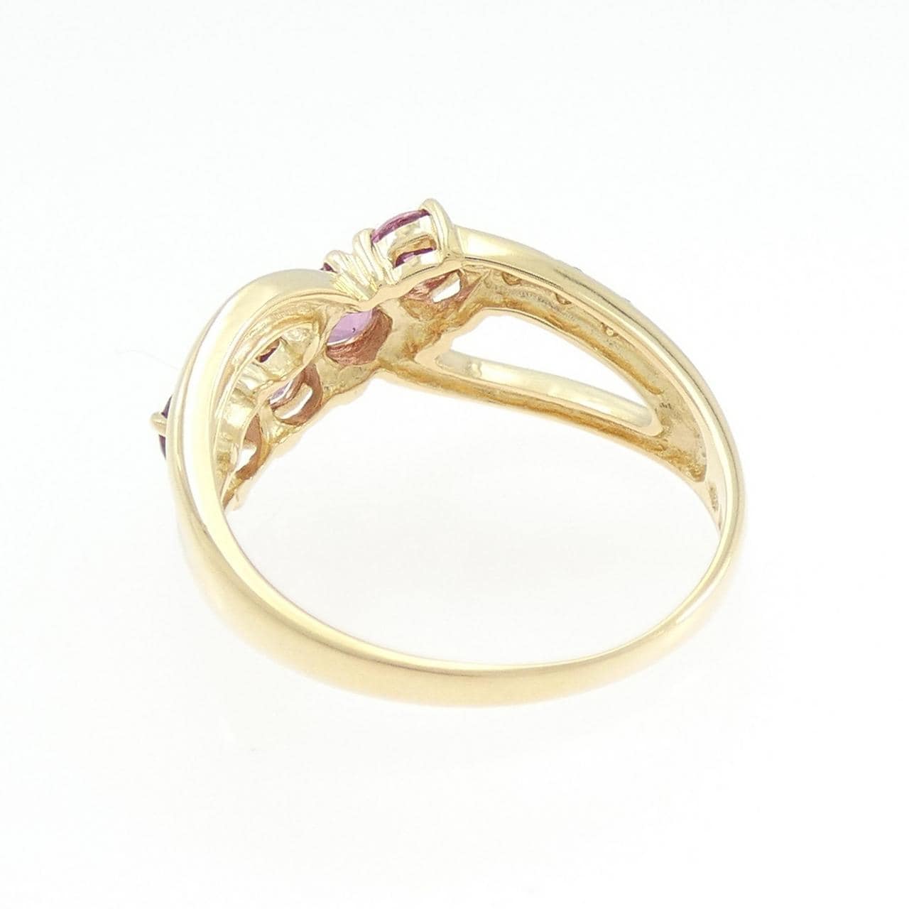 K18YG ガーネット リング