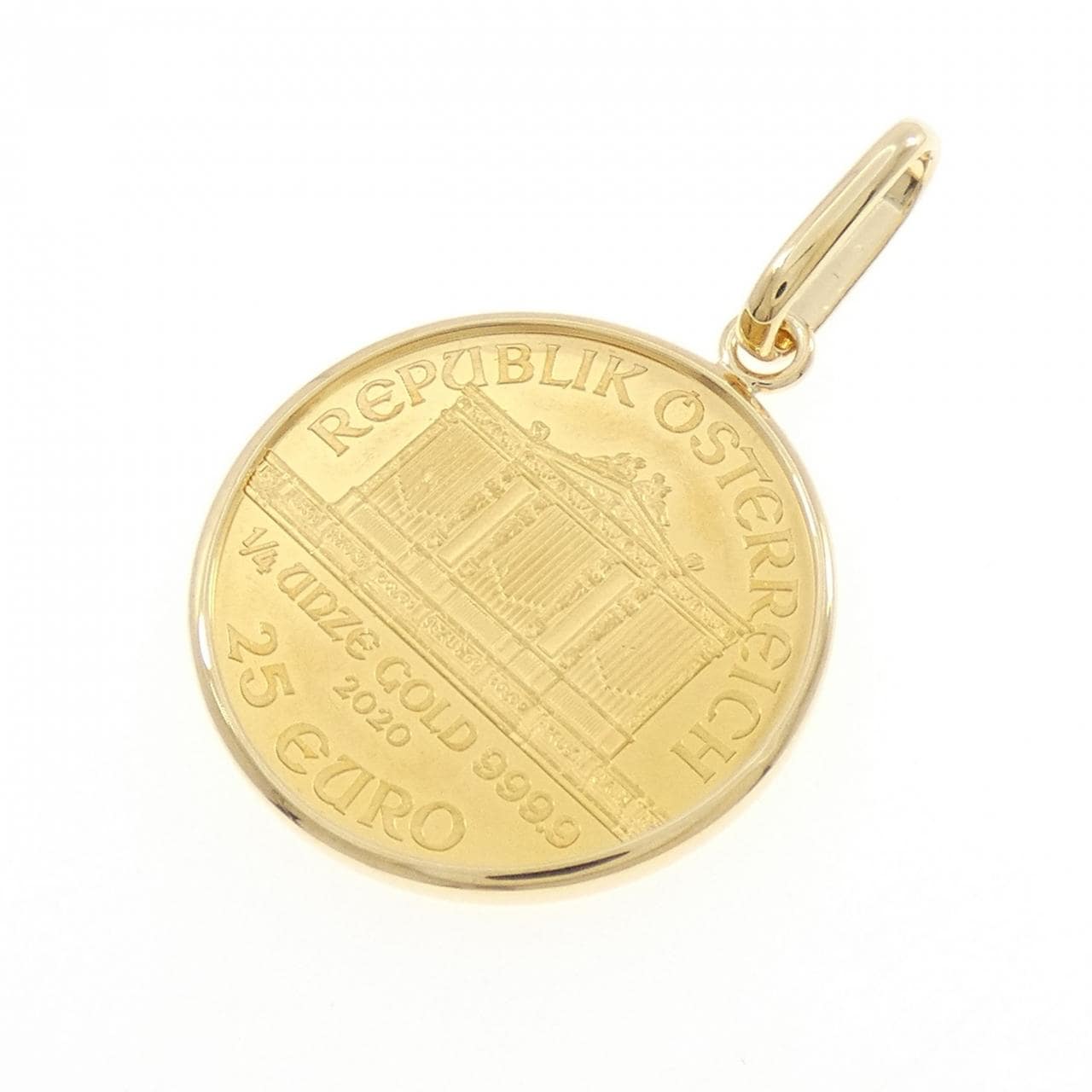 K18YG(枠) コイン ペンダント