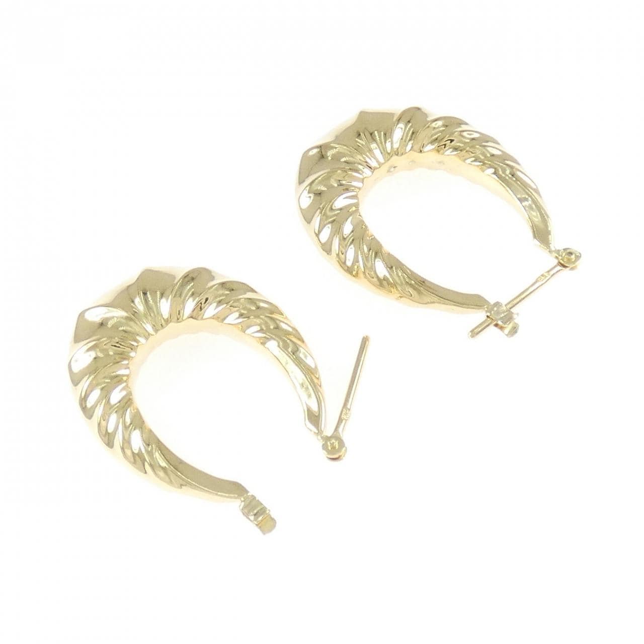 K18YG フープ ピアス